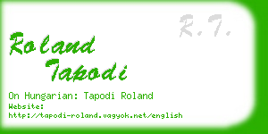 roland tapodi business card